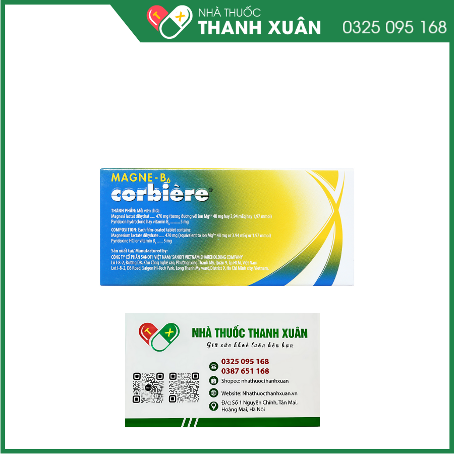 Magne B6 Corbière điều trị thiếu magnesi